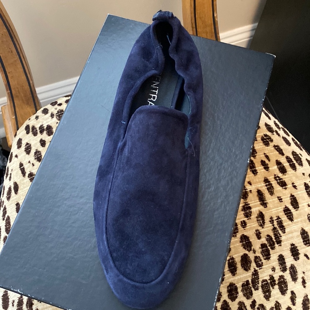 Navy slip on ballet flat